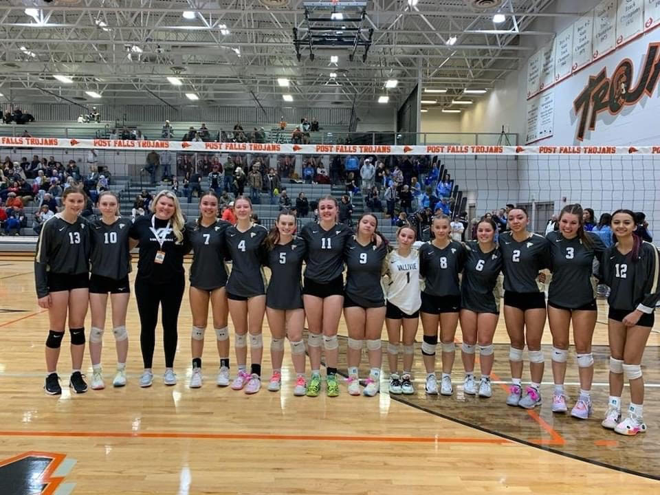 The Lady Falcons at the state tournament last weekend (photo courtesy of Vallivue Volleyball Social Media).